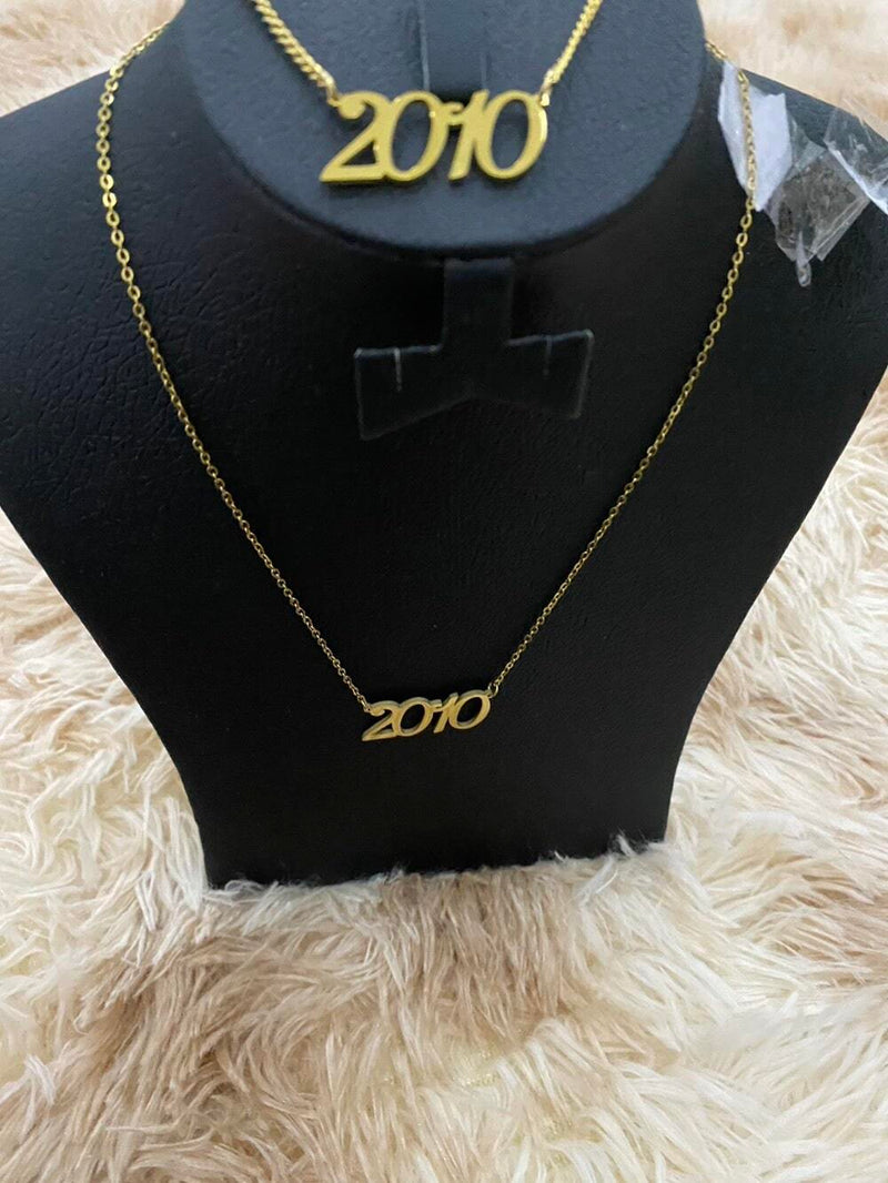 38 Customized Necklace and Bracelet Year