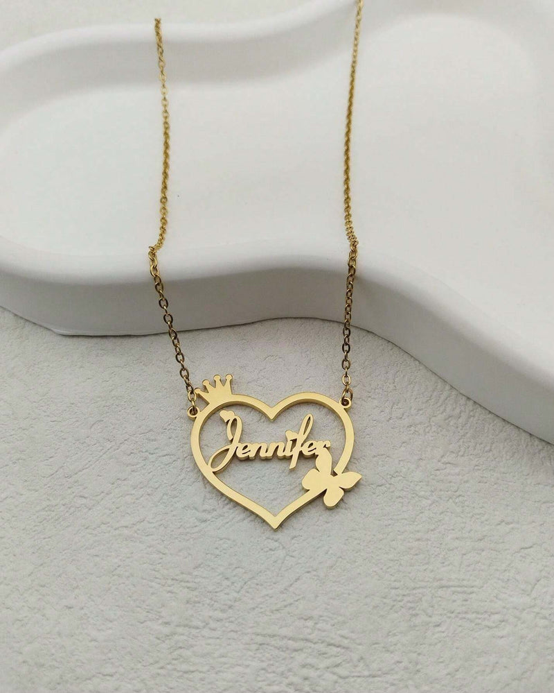 31 Customized Necklace Crown Heart