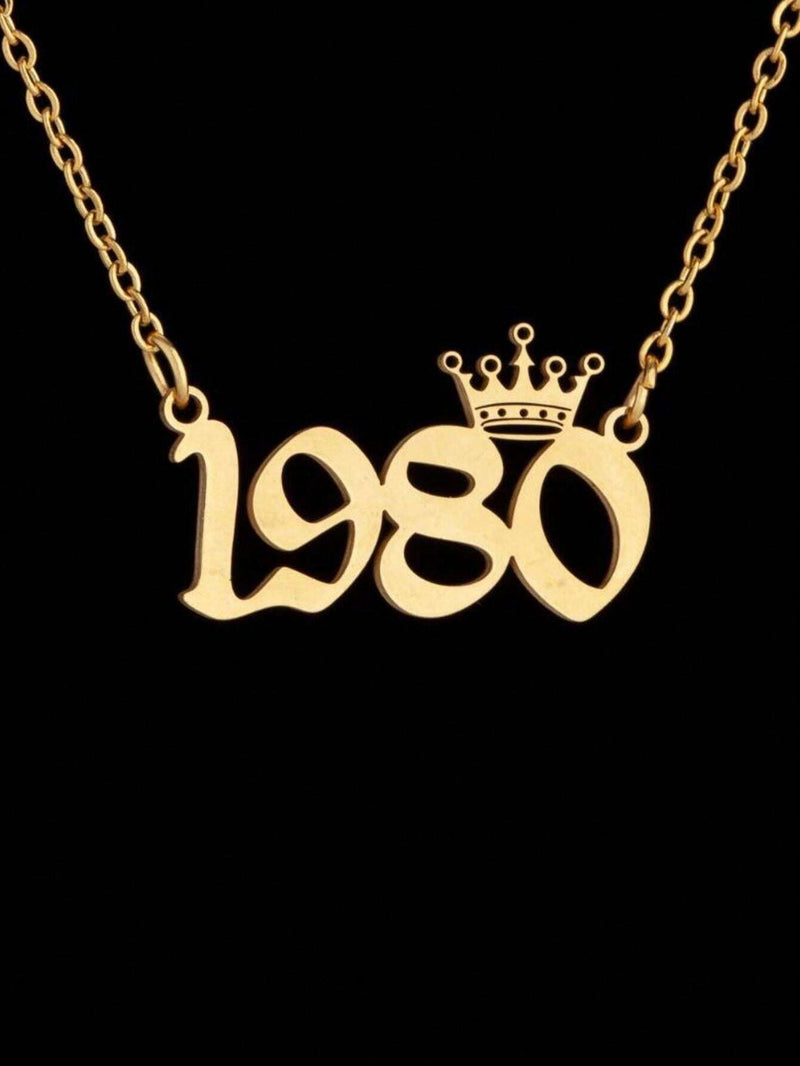 36 Customized Necklace Years with Crown