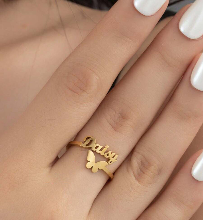 44 Customized Ring with Butterfly