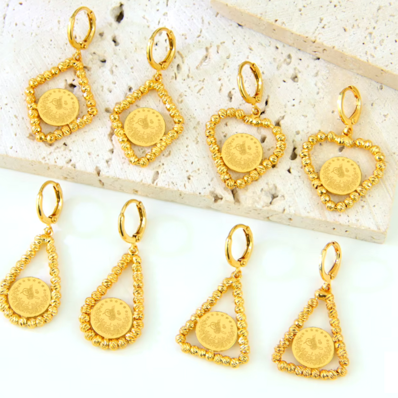 Gold Coins Earrings