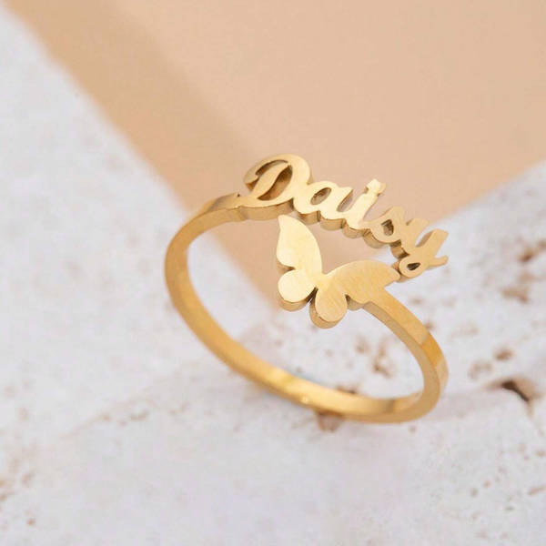 44 Customized Ring with Butterfly