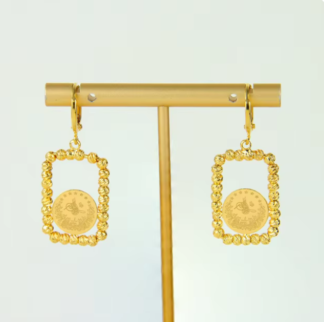 Gold Coins Earrings