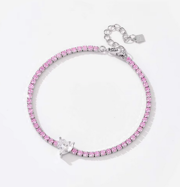 Tennis Pink & Silver Set