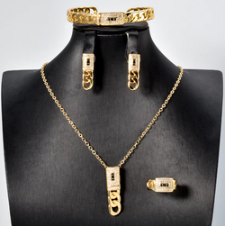 Lock Gold Chain Set