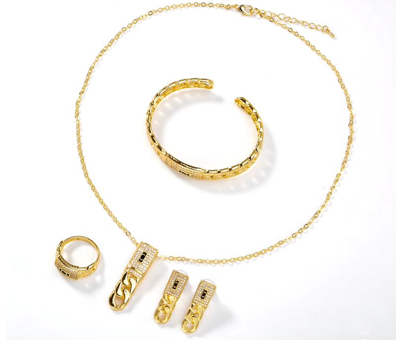 Lock Gold Chain Set