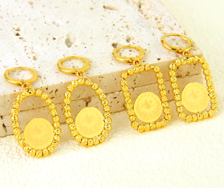 Gold Coins Earrings